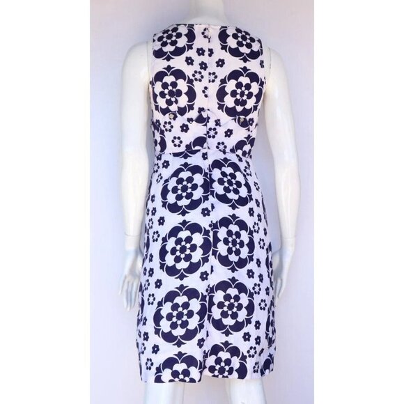 Tory Burch Size US2 XS Purple White Sundress Floral Linen Sleeveless Tank Mini - Picture 7 of 8